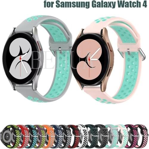 20mm WatchBand Silicone Strap For Samsung Galaxy watch 4 40mm 44mm Galaxy4 Classic 42mm 46mm Smart Wristband Bracelet Sport Belt