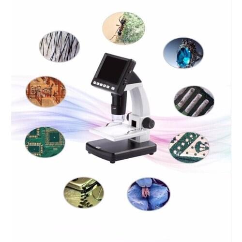 3.5" Stand Alone LCD 500xx 5M industrial Digital Microscope screen stereo with Photo/Video Measurement Battery Powered