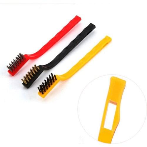 3pcs/set Gas Stove Cleaning Wire Brush Kitchen Tools Metal Fiber Brush Strong Decontamination