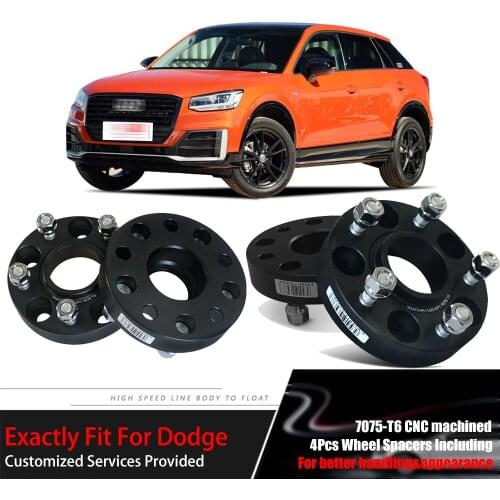 Teeze 4pcs 5X114.3 67.1CB 25mm Thick Hubcenteric Black Colour Wheel Spacer Adapters For Dodge Caliber / Avenger