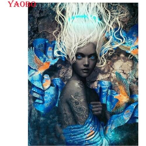 5D DIY Diamond painting Cross Stitch Beauty/girl/birds diamond Embroidery diamond Mosaic painting rhinestone pictures pastes
