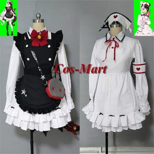 Anime VTuber Yorumi Rena Cosplay Costume Fashion Cute Maid Dress Nurse Uniform Activity Party Role Play Clothing Custom-Make