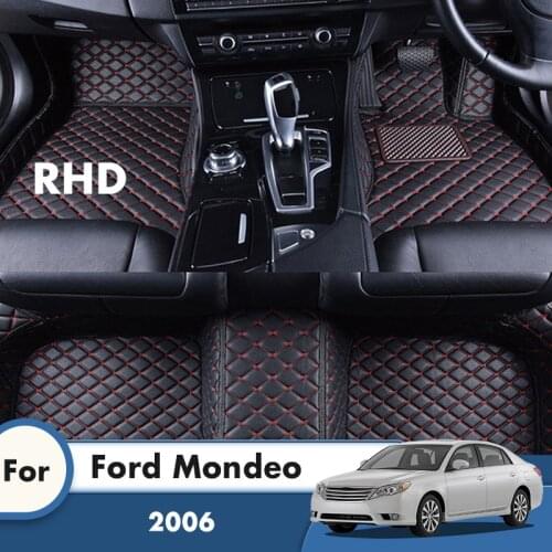 RHD Car Floor Mats For Ford Mondeo 2006 Interior Accessories Styling Carpets Custom Leather Front And Rear Side Foot Rugs Covers