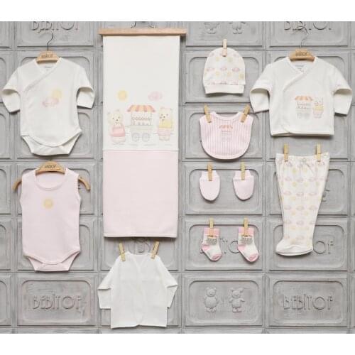 Bebitof Newborn Baby Girls Clothing Cotton Basic Essentials Clothes 10 Piece Layette Wellcome Home Gift Set 0 3 Months