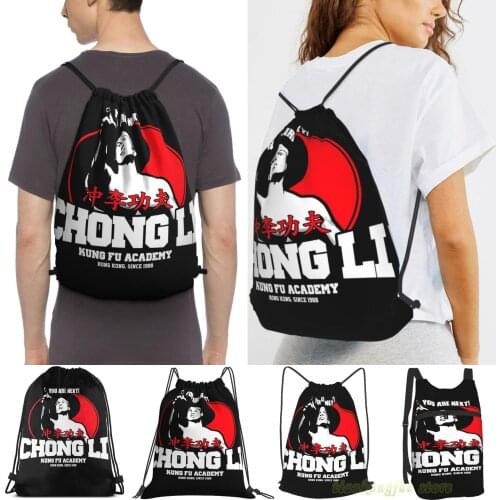 Bolo Yeung Bloodsport Chong Li Kung Fu Academy You Are Next Men Travel Sports Gym Bag Women Drawstring Bags Sackpack Backpack