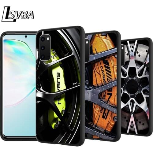 Sports car wheel For Samsung Galaxy S20 Ultra Plus A01 A11 A21 A31 A41 A51 A71 A81 A91 Black Soft Phone Case