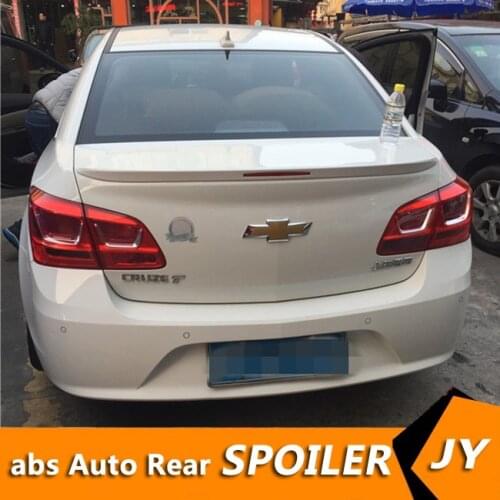 For Chevrolet Cruze Spoiler 2014-2016 Cruze spoiler High Quality ABS Material Car Rear Wing Primer Color Rear Spoiler