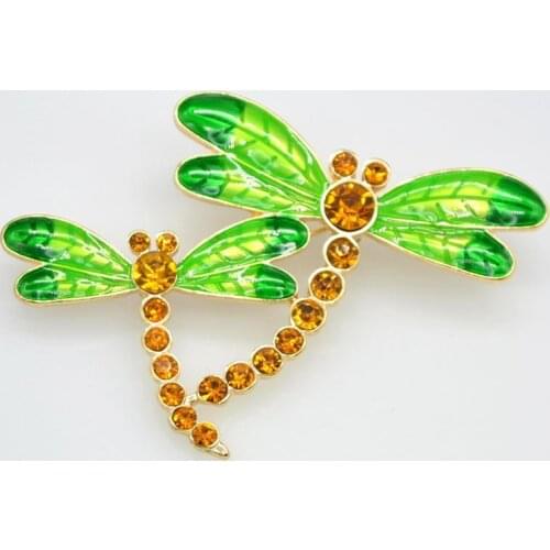 Enamel Dragonfly insect brooch suit jacket with Brooch for men and women