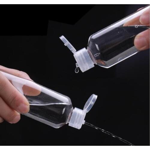 Flip top plastic bottle 5/10/30/50/80/120 Ml Plastic Transparent Bottle Butterfly Cap Makeup Tool Sub-bottling Clamshel