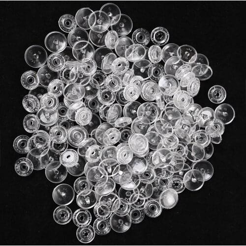 Hot Wholesale 50 Sets T5 Resin Clear Snap Buttons Fasteners Poppers 1.2cm Crafts Clothes Diapers Outfits Curtains Accessories