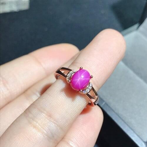 Star Ruby Ring Star Line beautiful lady 925 silver ring special promotion