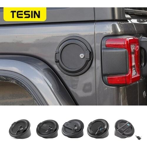 Car Exterior Fuel Tank Cap with Lock for Jeep Wrangler JL 2018 2019 Gladiator JT 2020 Oil Gas Aluminum Alloy Cover Accessories