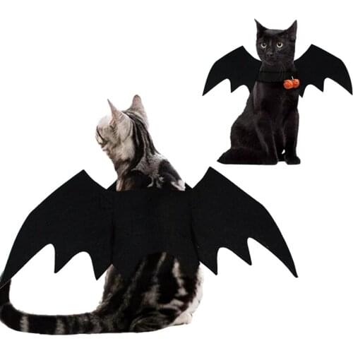 Cute Bat Wings Pet Halloween Cosplay Costume For Small Dogs Cats Funny Party Dress Up Halloween Decorations Pet Accessories