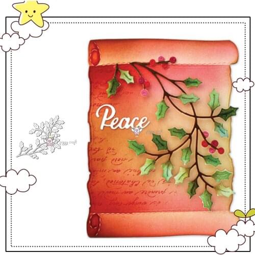 Mmao Crafts Metal Steel Cutting Dies new Branch leaves decoration Stencil For DIY Scrapbooking Paper/photo Cards Embossing Dies