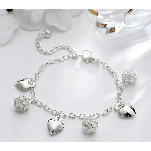 Fashion Heart Anklets for Women Silver Plated Boho Anklet on The Leg Charm Foot Chain Bracelets Bohemian Vintage Jewelry