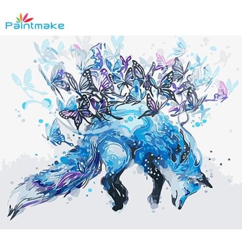 Paintmake Wolf DIY Paint By Numbers For Kids Adult Digital Oil Drawing Kits On Canvas Home Wall Art Decorative painting