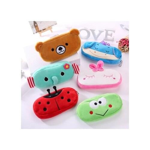 2021 New Arriavl Kawaii animal Cartoon Plush Toy Pencil Case Animal Pen Bag Stuffed Animal Doll Gift