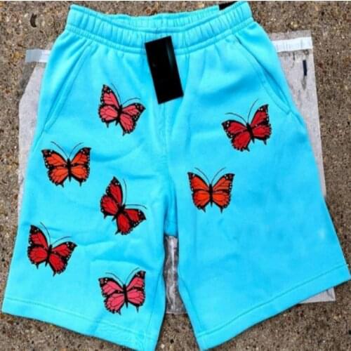 2021 New Men Casual Shorts Printed Summer Cargo Shorts Loose Chic Knee Length Plus Size Mens Korean Style Harajuku Couples