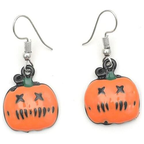 New Fashion Women Halloween Party Pumpkin Drop Earrings Girl Female Funny Jewelry Gift brincos Wholesale