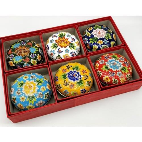 New Beijing Cloisonne Enamel Craft Home Decoration Souvenir Jewelry Box 4 inches
