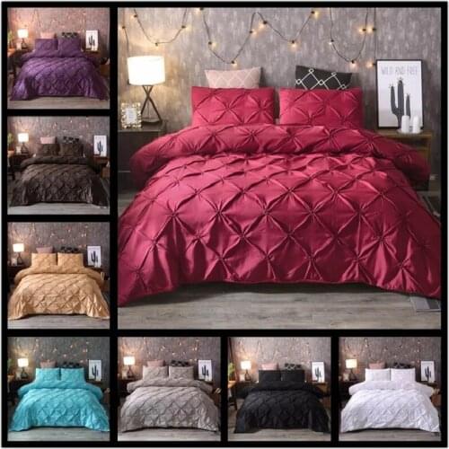 Luxury Bedding Set 2 3 Pcs Tight Flower Solid Color Duvet Cover Pillowcase Customized Size EU US King Queen Home Textile