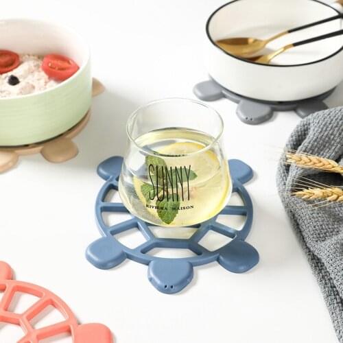 Tortoise shaped cartoon animal silicone slip free heat insulation can be used for high temperature meal mat, cup and plate mat