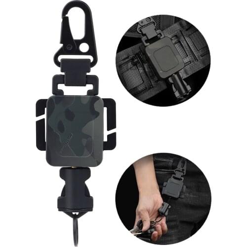 Outdoor Multi-Function Belt Buckle Hiking Backpack Nylon Hanging Buckle Tactical MOLLE Belt Accessories NEW Camouflage Keychain