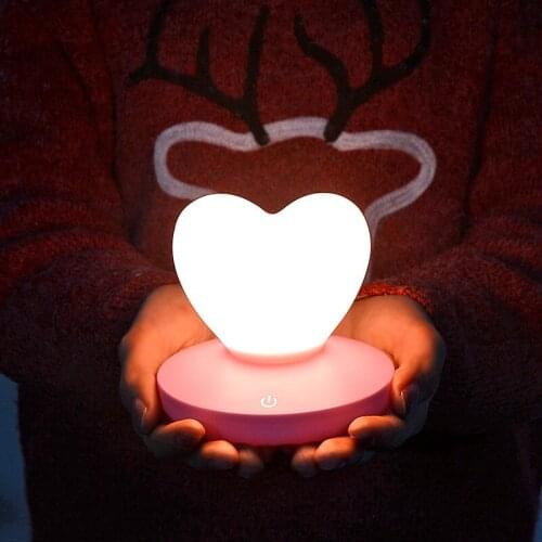 USB Portable Silicone Lamp Rechargeable Touch Led Bedside Nursing Lamp Lights Lighting Ball Romantic Atmosphere Night Light Gift