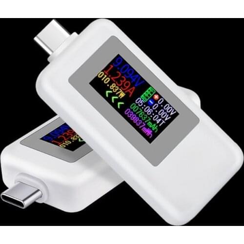 G8DA KWS-1902C Type-C Colorful Display USB Tester Current Voltage Monitor Power Meter Mobile Battery Bank Charger Detector