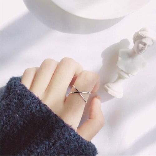 Vintage 925 Sterling Silver Cross Rings for Women Wedding Trendy Jewelry Large Adjustable Antique Rings Anillos women rings