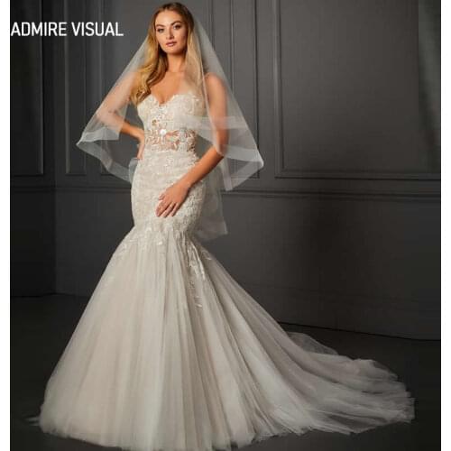 Newest Wedding Dress Mermaid Lace Sweetheart Neckline Spaghetti Straps Open-Back Plus Size Bride Gown 2021 Vestidos De Novia