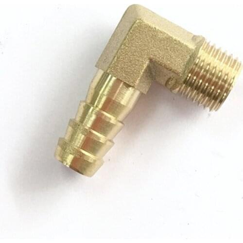 1/4" NPT Male x Fit 1/2" ID Hose Barb Elbow Brass Hosetail Fitting Water Gas Oil