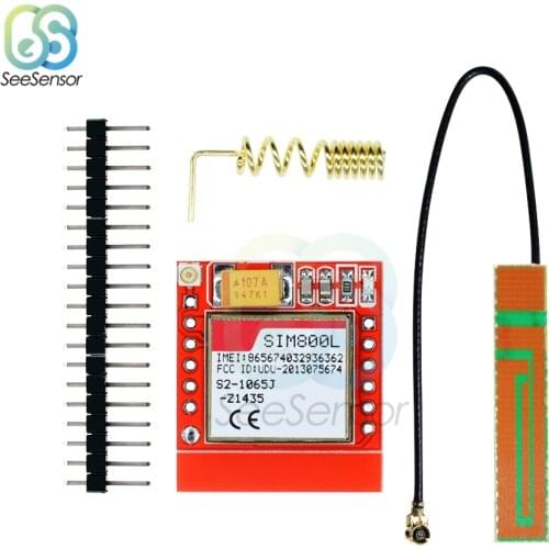 1pcs Smallest SIM800L GPRS GSM Module MicroSIM Card Core Wireless Board Quad-band TTL Serial Port With Antenna