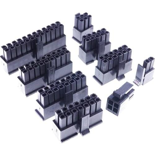 100 Pcs Micro-Fit 3.0 MM Connector Receptacle Housing 2 4 6 8 10 12 14 16 18 20 22 24 Circuit Male Shell Power Cross Molex 43025