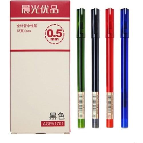 3 Pcs/lot Creative Contracted Practical Superior Gel Pen Students Test Needle Tube Pen Black/Red/Blue Ink 0.5mm School Supplies