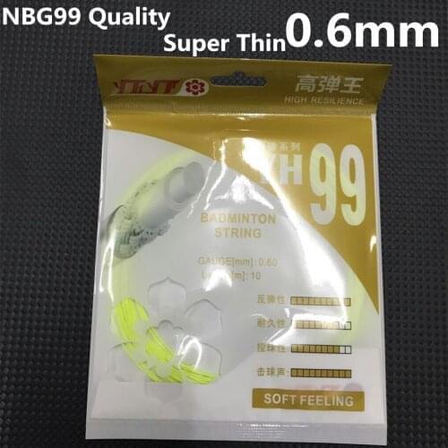 2PCS 0.6mm NBG99 Quality Excellent Hitting Feeling Shocking Hitting Sound Professional Badminton Racket String YH99 L2103-2SPB