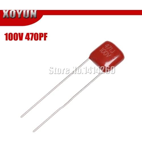 20PCS 100V471J 470PF Pitch 5MM 100V 471 CBB Polypropylene film capacitor