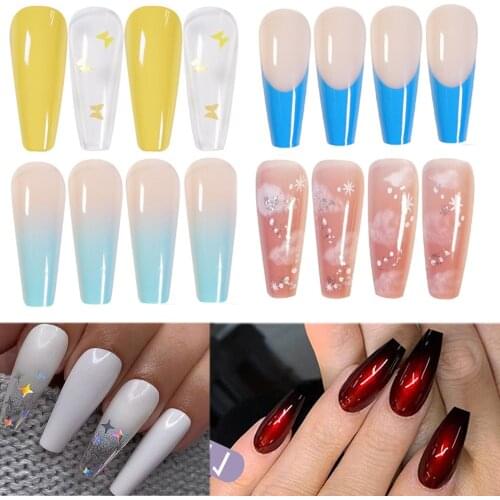 24Pcs 2020 Fashion Colorful False Nail Tips Detachable Full Coverage Long Ballerina Coffin Fake Nail DIY Nail Art Manicure Tools