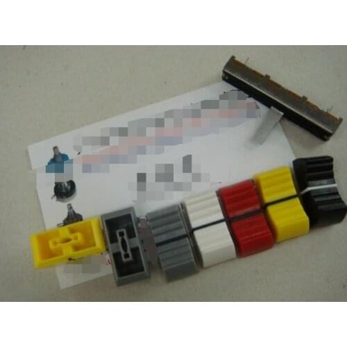 5pcs/lot Mixer fader knob cap Black Red Yellow Gray hole 4MM Total 5 colors