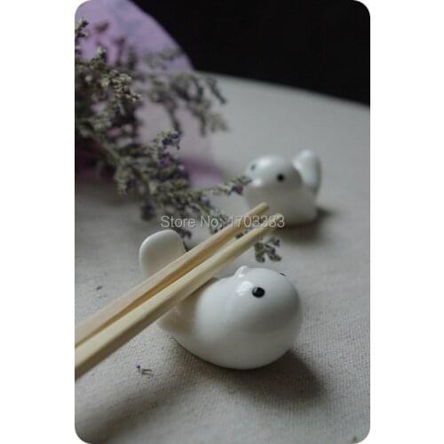 Free shipping 100pcs/lot ZAKKA ceramic love birds chopsticks rack chopsticks rest holder For wedding decoration #JHK-85