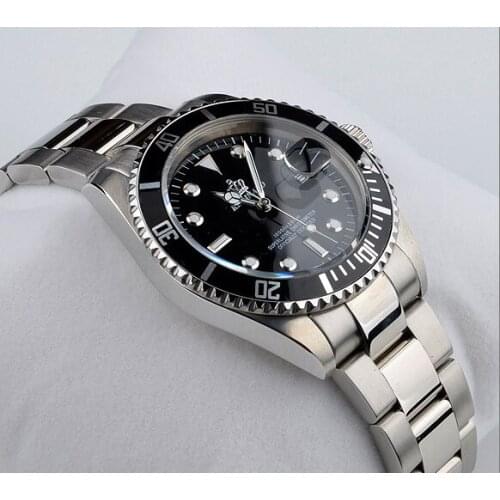 Luxury HK Crown Famous Brand Quartz Calendar Digital Male Casual Fashion Man Clock Black Stainless Steel Water Resistant Watches