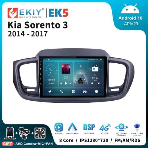 EKIY DSP Android 10 Car Multimedia Player For Kia Sorento 3 2014-2017 Auto Radio Stereo GPS Navi Carplay All-in-One Head Unit