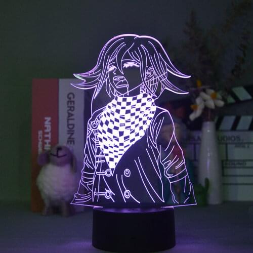 Game Danganronpa KOKICHI OMA Figure 3D Illusion LED Table Night Light Anime Light Lamp Touch Sensor Nightlights Kids Gifts Toys