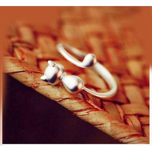 Creative Style Boho Cat Rings For Women Men Adjustable Ring Fashion Charm Jewelry Wholesale 2021