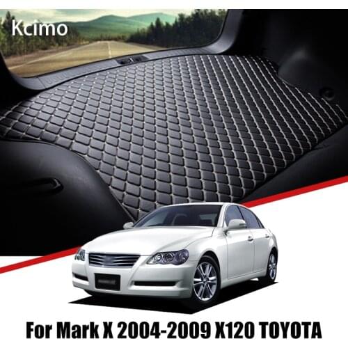 Leather Car Trunk Mat For Toyota Mark X 2004-2009 Trunk Boot Mat X120 Cargo Liners Rear MarkX Liner Pad