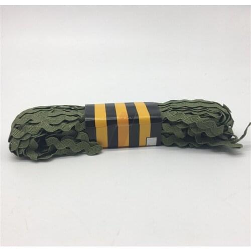 15yards 6mm Army green Polyester Ribbon Zig Zag Ribbons DIY Handmade Material For Wedding Party Christmas Decoration