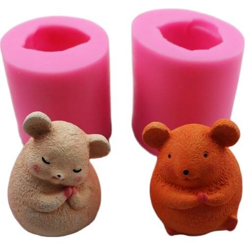 Cute Male Female mouse fondant silicone mold DIY handmade cake decoration tool k889