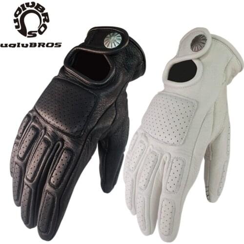 Uglybros deerskin gloves Unisex moto gloves Genuine Leather touch screen motorcycle gloves guantes moto motopers