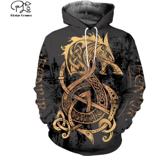 PLstar Cosmos Viking Warrior Tattoo New Fashion Tracksuit casual Colorful 3D Print Hoodie/Sweatshirt/Jacket/Men Women s-1