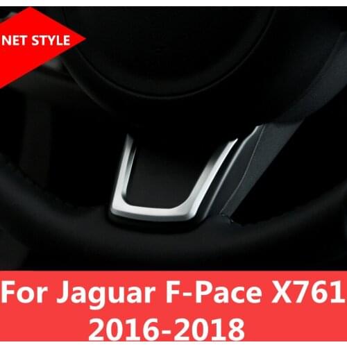 Plastic Accessories car stickers Steering Wheel U-Shaped Decoration Cover Sequins For Jaguar F-Pace F pace fpace X761 2016-2018